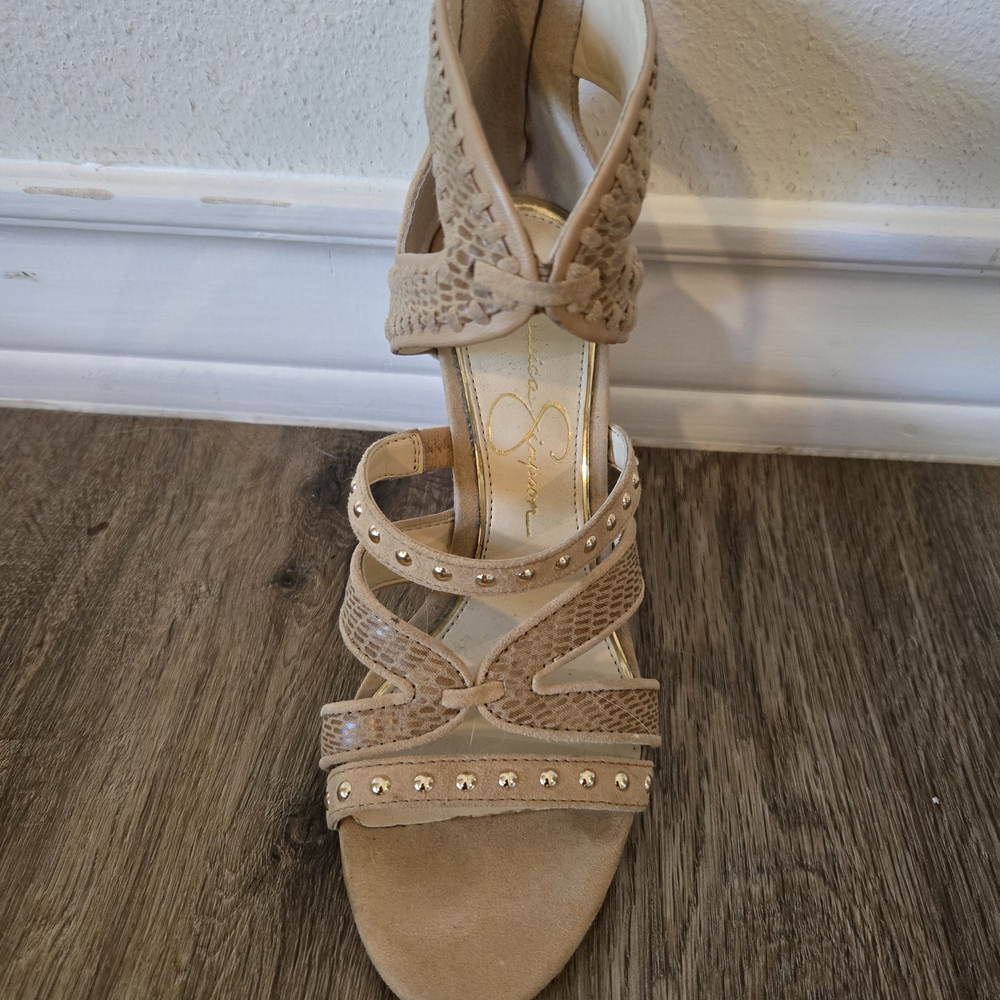 Jessica Simpson Tan Strappy Heels